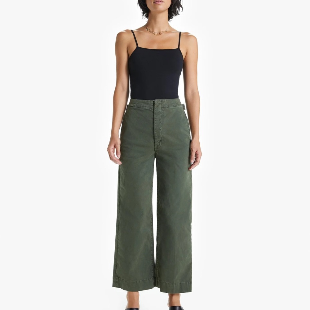 MOTHER | The Cinch Greaser | High waisted wide leg | Green | Size 25